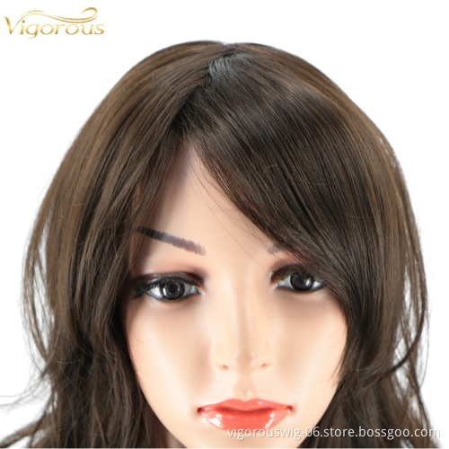 Vigorous Curly Side Part Long Wave for Women Synthetic Heat Resistant Party Wigs with bangs Natural Looking